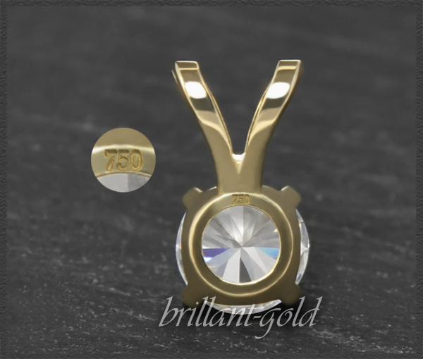 Brillant Anhänger 750 Gold; 1,01ct, River D, VVS1